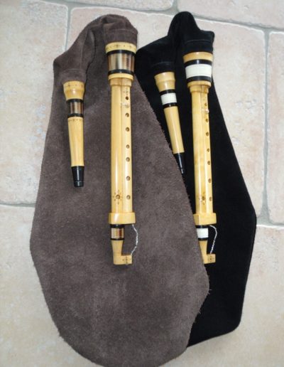 two bagpipes from the Landes de Gascogne from the Neofactlandes workshop